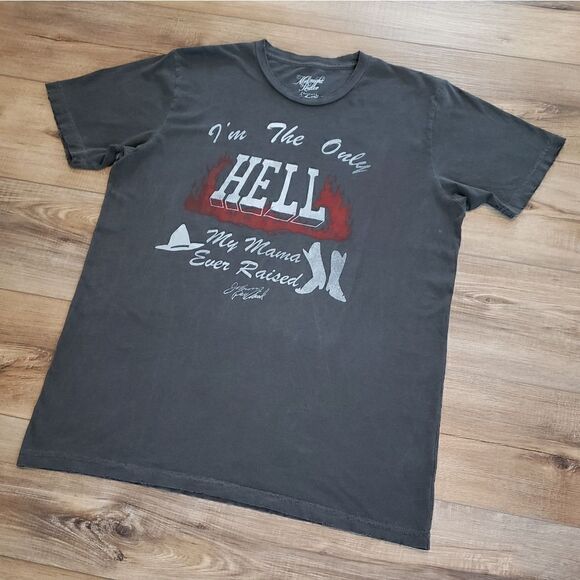 NWOT Midnight Rider Johnny Paycheck Only Hell My Momma Ever Raised Tee L - Picture 7 of 14